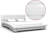 Bedframe kunstleer wit 200x120 cm