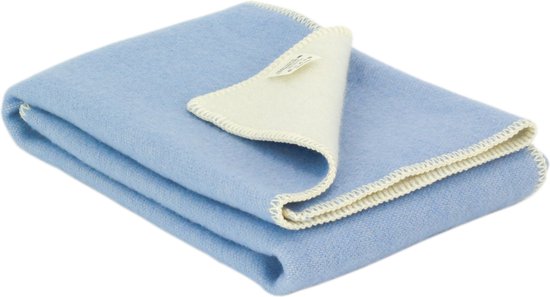 MOST wollen babydeken Blauw| 88% Nieuw-Zeelandse wol; 12% katoen | 90x130  cm |... | bol.com