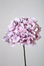 Viv! Home Luxuries Hortensia - zijden bloem - lila roze - 48cm - topkwaliteit