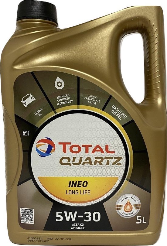 Total Quartz Ineo Longlife 5W-30 - Huile moteur - 5L | bol.com