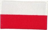Geborduurde patch embleem vlag Polen met klittenband