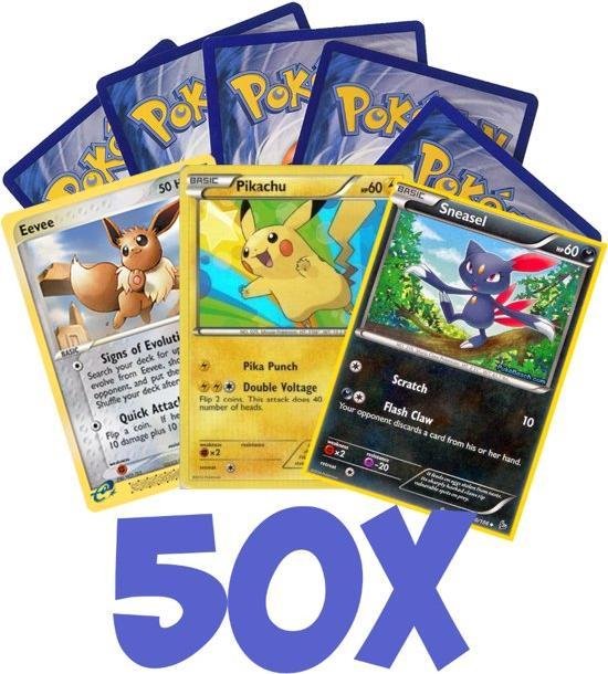 Afbeelding van het spel 50 verschillende pokemon kaarten