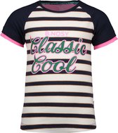 B.Nosy Meisjes T-shirt - Oxford stripe - Maat 116