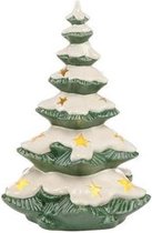 Goebel® - Kerst | Decoratief beeld / figuur "Besneeuwde dennenboom" | Aardewerk, 26cm