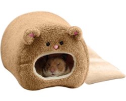 WiseGoods - Premium Hamster Huisje - Knaagdier Huisje - Hamster Bed - Dieren Accessoire - Bruin - 11x8 CM