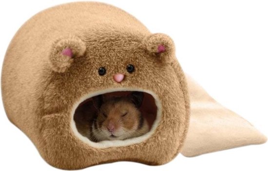 WiseGoods - Premium Hamster House - Rodent House - Hamster Bed - Hiden - Accessoire pour animaux - Marron - 11x8 cm