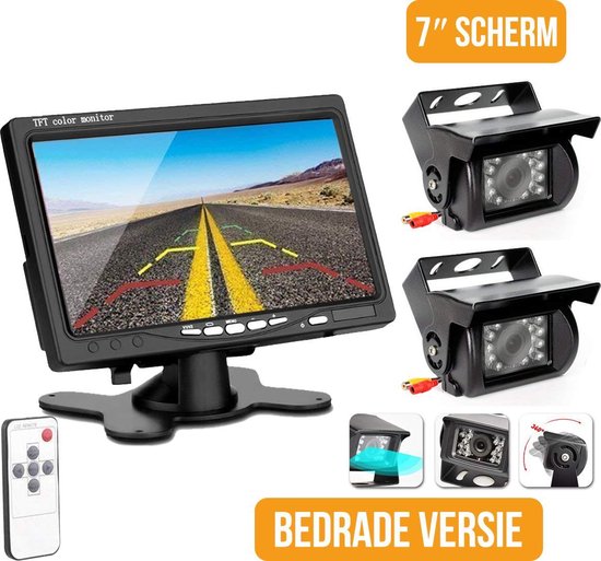 bol.com | Strex Achteruitrijcamera Set Bedraad Met 2 Camera's (tegelijk ...