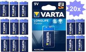 Varta Longlife Power 9V / E-Block / 6LP3146 Alkaline batterij - 20 Stuks
