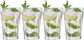 4x Cocktailglazen/Mojito 410 ml Oban serie - 40 cl - Cocktail glazen - Cocktails drinken - Cocktailglazen van glas