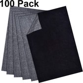 100 vellen zwart carbon papier A4 - overtrek papier per 100 - transferpapier voor hout, canvas, papier en andere media