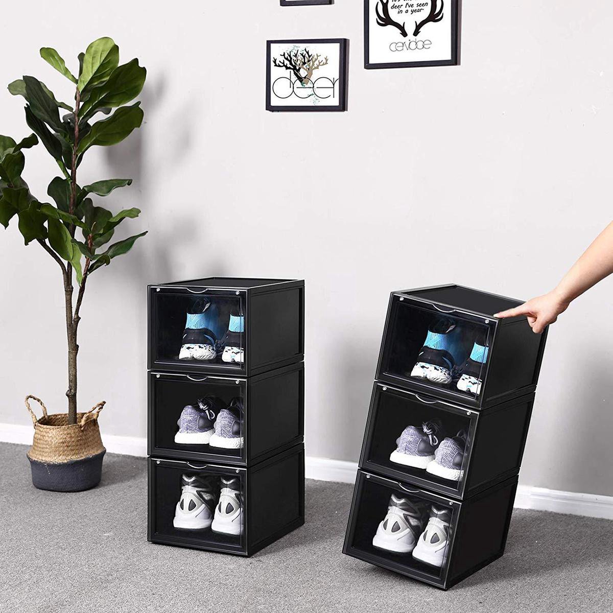 JUST23 Schoenen opbergsysteem 6PACK - Transparant - Schoenenkast - Schoenenrek - Schoenen organizer - Sneakerbox - Schoenenopbergers