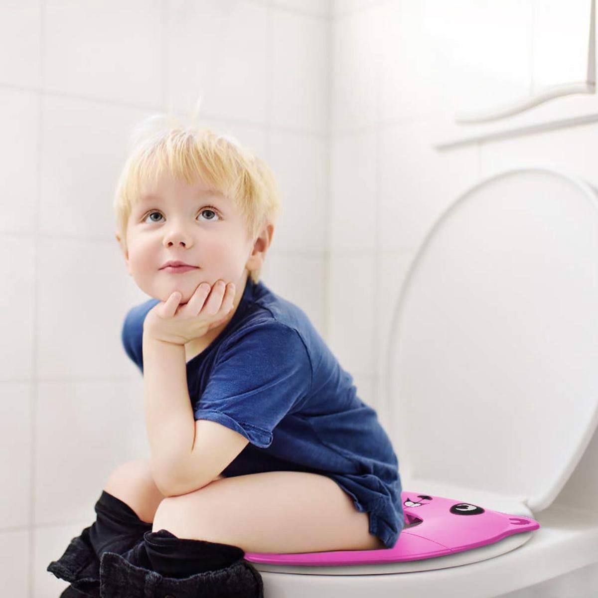Siège De Toilette Pliable Voyage PandaEar - Design Grenouille, Silicone Antidérapant - Pour Enfants, Apprentissage Propreté