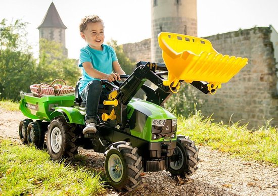 Tracteur à pédales Deutz avec chargeur frontal et pneus pneumatiques |  bol.com