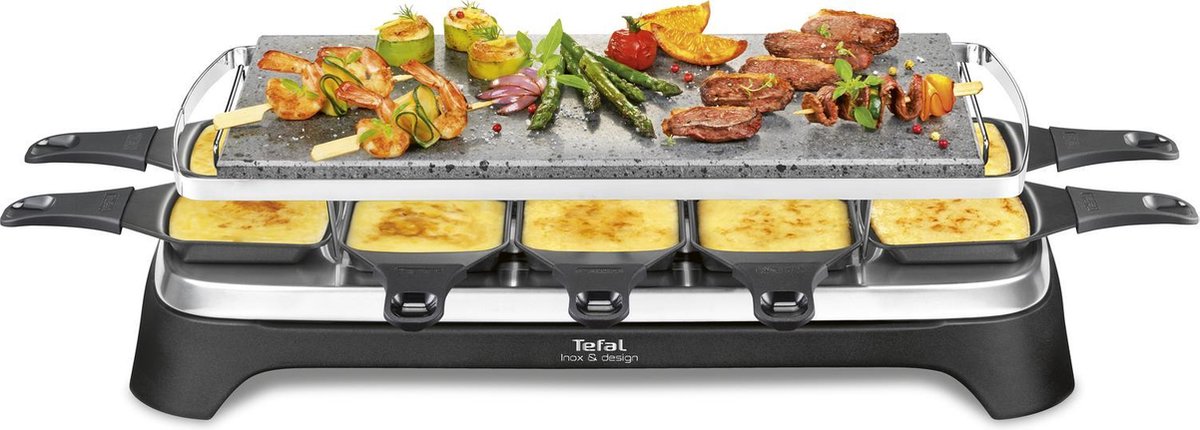 Tefal Tefal RE458812 Raclette Inox & Design pour 10