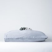 Coco & Cici -Tencel kussensloop - 60 x 70 - zonder volant - grijsblauw -  zacht, luxe en duurzaam beddengoed