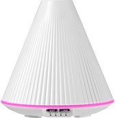 Aroma Diffuser Volcano 160ml (wit) - Luchtbevochtiger - 7x LED verlichting - Nachtlamp - Adapter - Moderne look