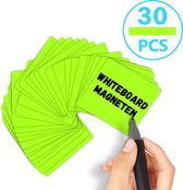 AWEMOZ® Scrum Magneten - 30 stuks - Voor Whiteboard, Magneetbord, Memobord of Magnetisch Tekenbord – Herschrijfbare magneten - Post It Notes – Kanban - 5 x 5 cm - Groen