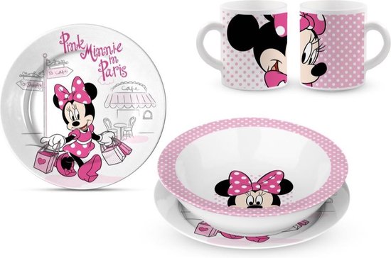 Ensemble de petit-déjeuner Minnie Mouse (céramique) assiette / assiette  creuse / tasse | bol.com