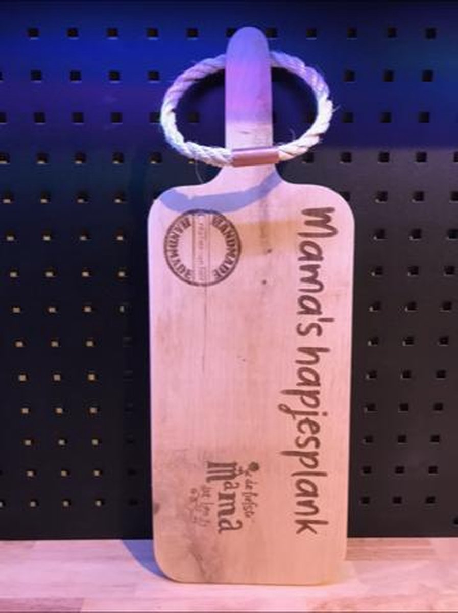 Creaties van Hier - Serveerplank - mama - Eikenhout - 55 cm -moederdag cadeautje