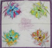 ThannaPhum kunst design sjaal 85 x 85 - five flowers