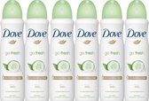 Dove Go Fresh Komkommer Deodorant Spray - Deodorant - 6x 150 ml - Voordeelverpakking