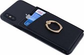 Ntech Peel & Stick universele Smartphone Pocket kaarthouder met een ringstandaard Zwart