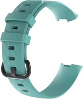 watchbands-shop.nl Siliconen bandje - Fitbit Charge 3 - mint Groen - Large