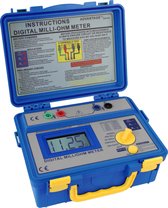 PeakTech 1125 Digital-Milliohm-Tester, 3 1/2-cijferig; 200 mΩ / 2000 mΩ / 20/200/2000 Ω