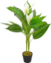 Kunstplant met pot Anthurium 90 cm wit