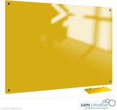 Whiteboard Glas Solid Canary Yellow 100x150 cm | sam creative whiteboard | Yellow magnetic whiteboard | Glassboard Magnetic