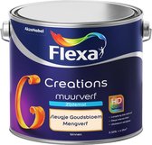Flexa Creations - Muurverf Zijde Mat - Mengkleuren Collectie - Vleugje Goudsbloem  - 2,5 liter