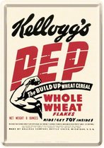 Kellogg's Pep Whole Wheat Flakes Metalen Postkaart