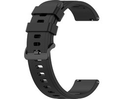 Horlogeband van Siliconen voor Shinola | 22 mm | Horloge Band - Horlogebandjes | Zwart