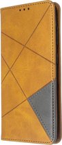Geometric Book Case - Samsung Galaxy S20 Hoesje - Bruin