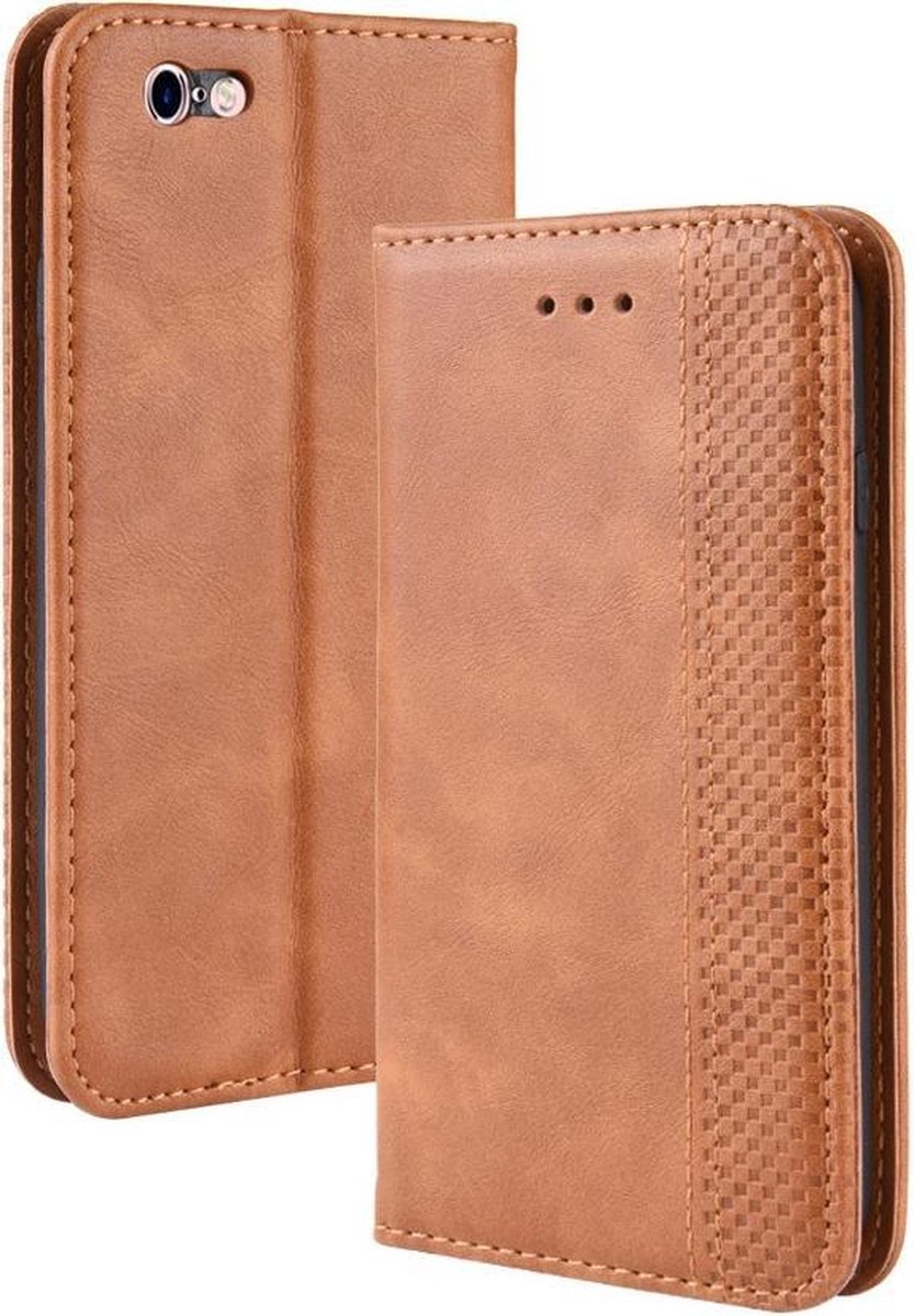 Vintage Book Case - Geschikt voor iPhone 6 / iPhone 6s Hoesje - Bruin