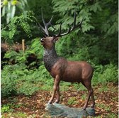 Tuinbeeld - bronzen beeld - Hert - 196 cm hoog