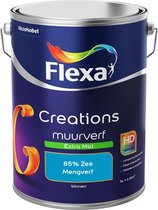 Flexa Creations Muurverf - Extra Mat - Mengkleuren Collectie - 85% Zee  - 5 liter