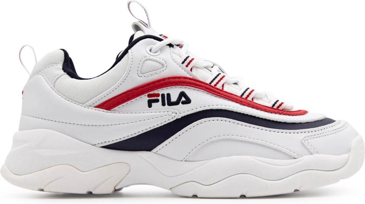 Fila Ray Sneakers Dames - White/Fila Navy/Fila Red - Maat 39 | bol.com