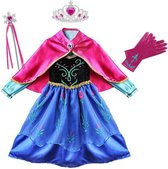WiseGoods Frozen Anna - Jurk en set voor Meisjes - Prinsessen - Verkleedkleding - Kinderkostuum - 2-3 jaar - 92-98 - Carnaval