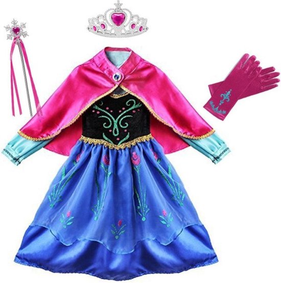 Luidruchtig eiwit kat WiseGoods Frozen Anna - Jurk en set voor Meisjes - Prinsessen -  Verkleedkleding -... | bol.com