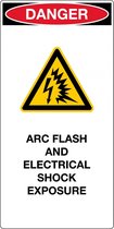 Sticker 'Arc flash and electrical shock exposure', 105 x 148 mm (A6)