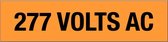 277 volts AC sticker 80 x 20 mm