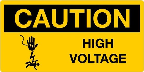 Caution sticker on sale