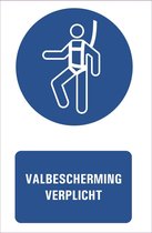 Tekststicker ''Valbescherming verplicht'' 297 x 210 mm (A4)