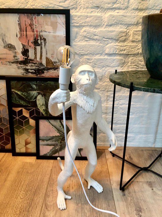 a sunny day aap lamp staande lamp - monkey lamp - wit - tafellamp -  vloerlamp | bol
