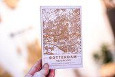 TextTim.nl Gegraveerde Stadskaart Poster Rotterdam Klein Hout
