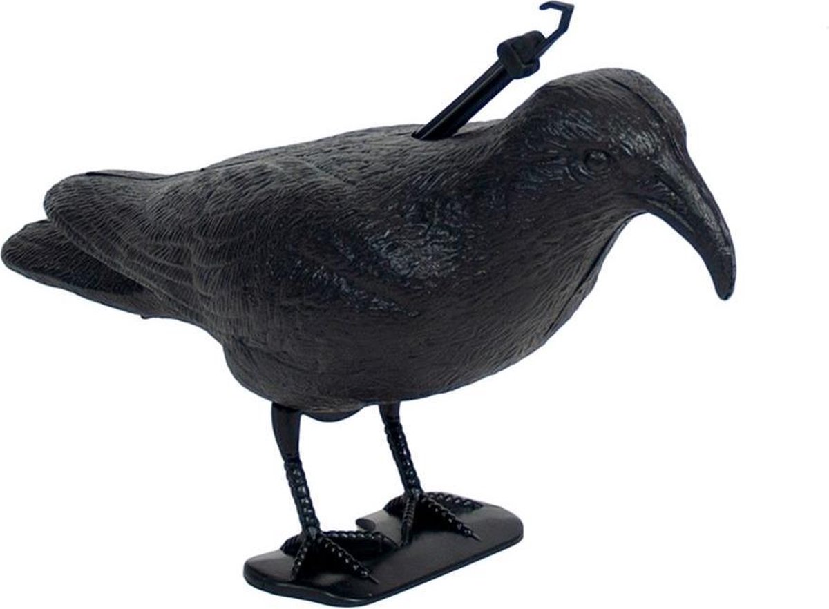 Épouvantail corbeau noir - répulsif pigeon - avec épingle - anti mouettes