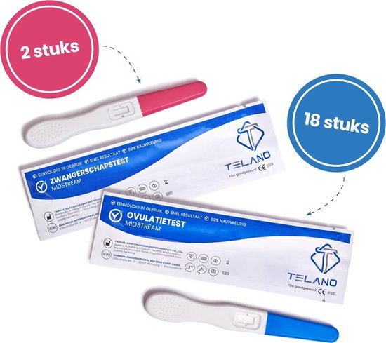 Bol Com Zwangerschapstest 2 Stuks Extra Vroeg 18 Stuks Ovulatietest Extra Gevoelig