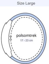 KELERINO. Siliconen polsbandje voor Fitbit Charge 2 Licht Grijs - Large