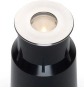 LED grondspot Elvas - buitenverlichting / tuinverlichting / grondspots - 3W / staal / rond / 230V / IP67 / warmwit